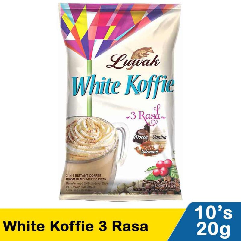 

Luwak White Koffie 3 Rasa 10X20g