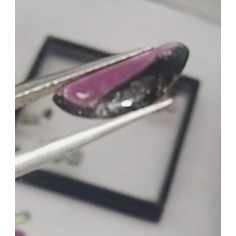 natural bicolor tourmaline.