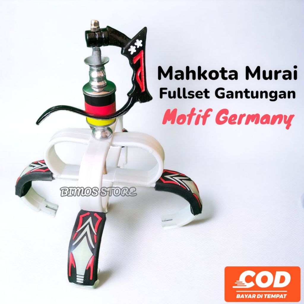 Mahkota Sangkar Murai Fullset Gantungan Motif JERMAN Mahkota Murai Batu Cakram Murai PVC