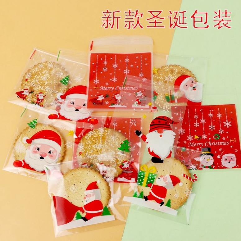 

ORIGINAL Plastik Opp Motif 1x1plastik edisi Natal 1pcsplastik kue