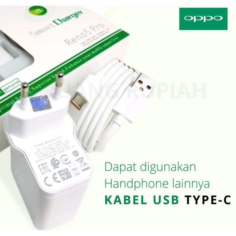 MURAH.. Cas Casan Charger OPPO 30W Type-C Super VOOC Fastcharging buat oppo tipe A53 A54 reno 4 reno