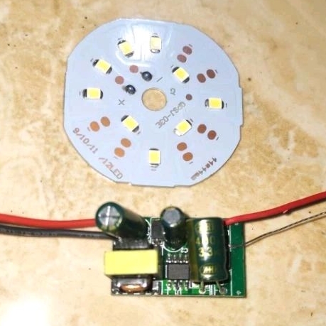 obral DIY LAMPU led 7 watt lengkap driver | modul | kit | pcb almunium