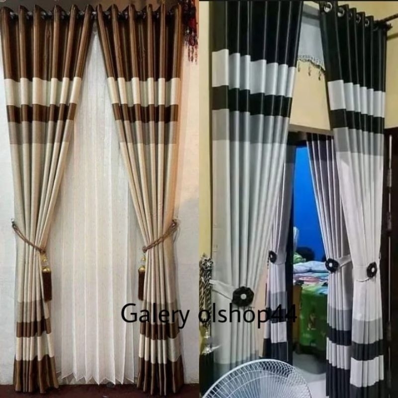 Gorden Blackout import motif pelangi gorden hotel 100% ori tebal
