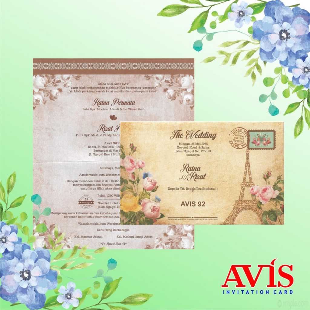 Undangan Murah Avis 92 - 100