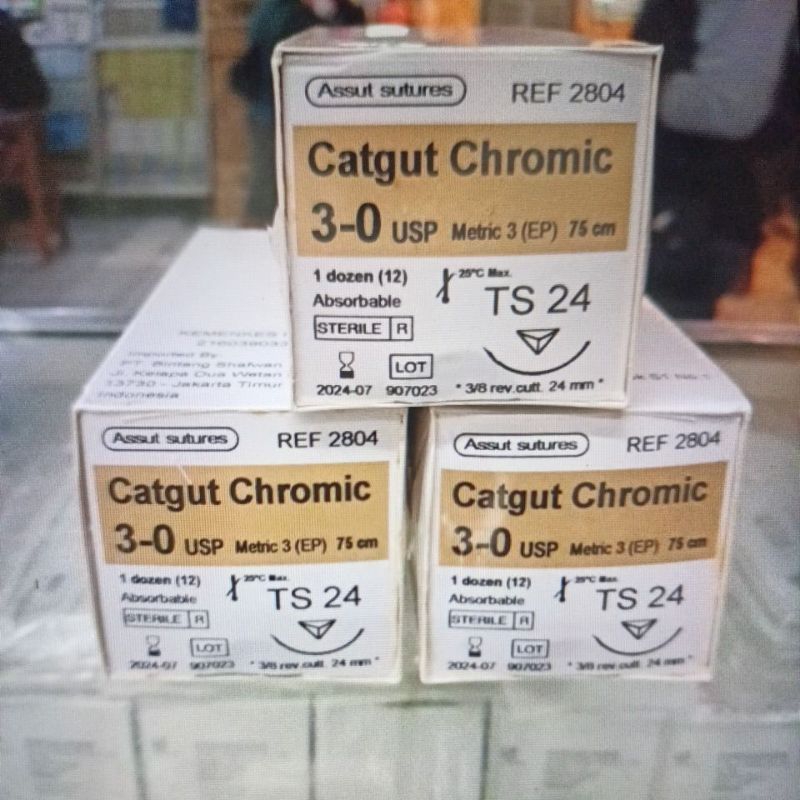 catgut chromic 3/0 cutting