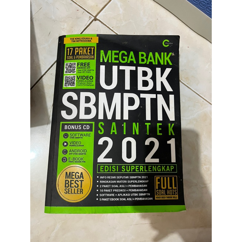 Mega Bank UTBK SBMPTN SAINTEK 2021 edisi super lengkap buku preloved