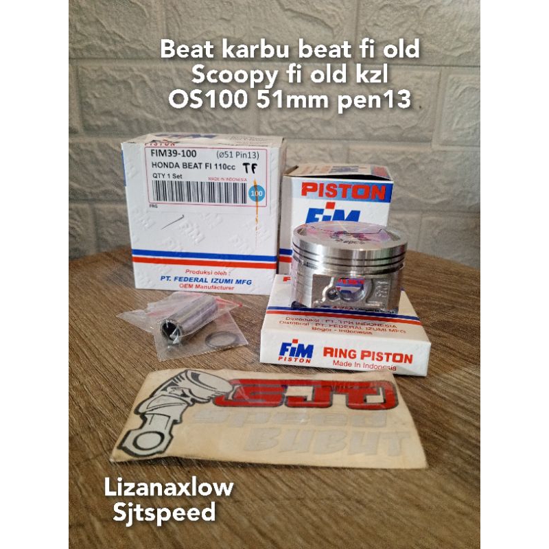 piston fim beat Scoopy karbu fi old os100 51mm pen13 kzl kvy fim39