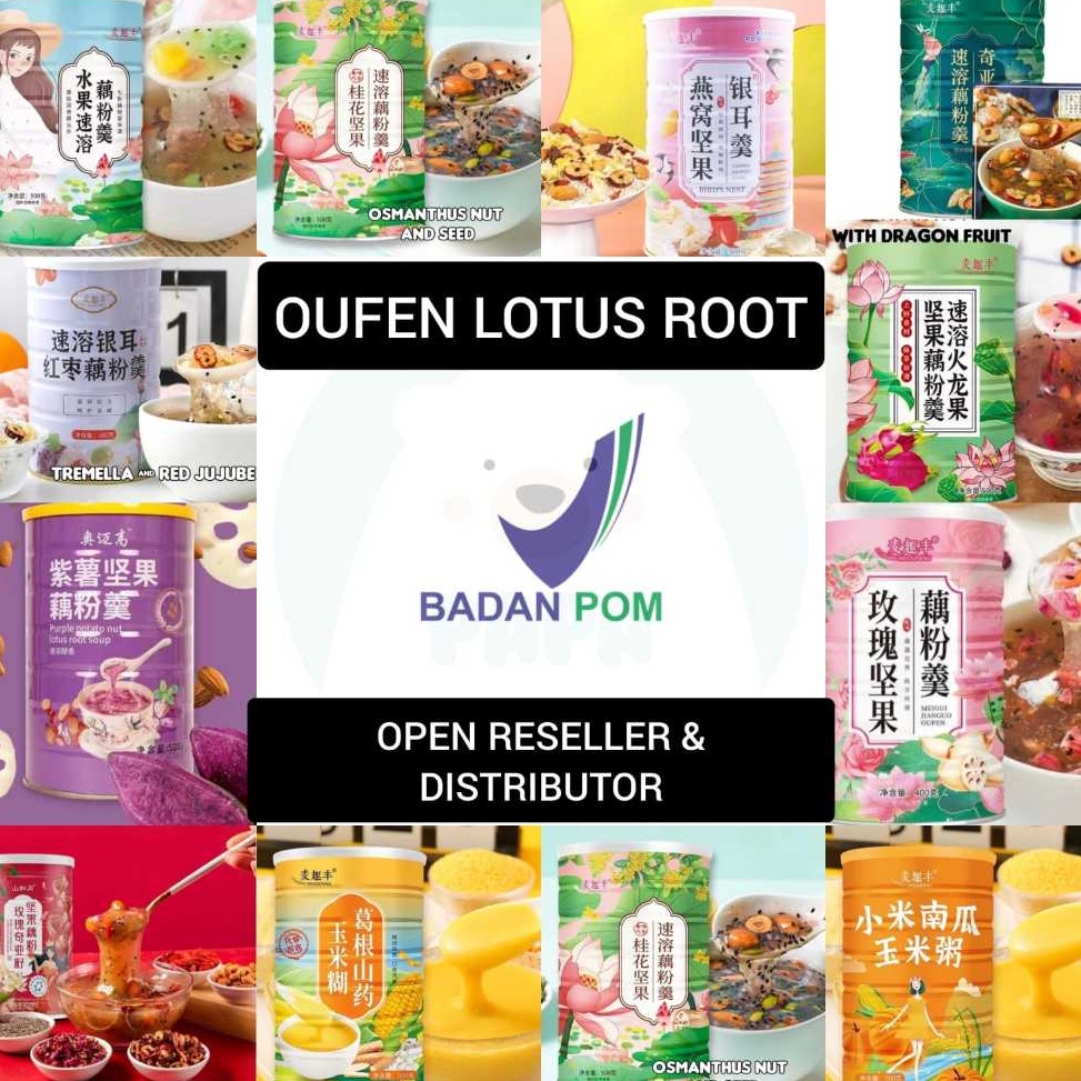 

ORIGINAL Oufen Lotus Root Powder Bubuk Akar Teratai Makanan DIET Healthy FOOD