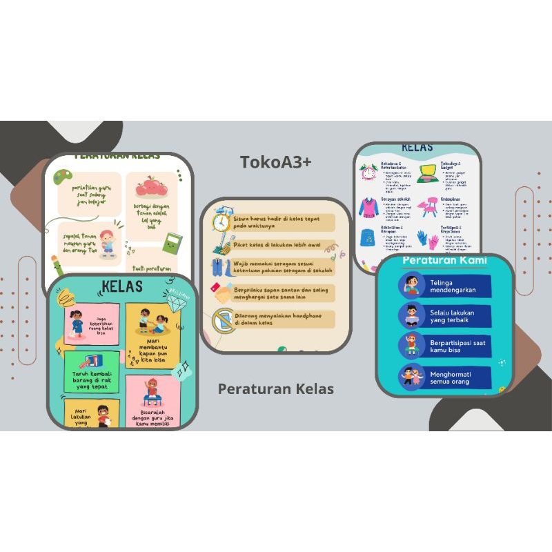 

Poster Edukasi Peraturan Sekolah/Kelas - Poster edukasi anak