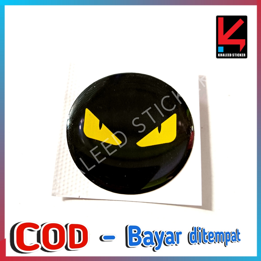 Stiker timbul FENDI MONSTER Emblem kaliper rem stiker motor timbul aksesoris HP laptop PC