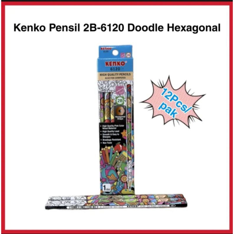 

pensil kenko 6120 karakter 2B