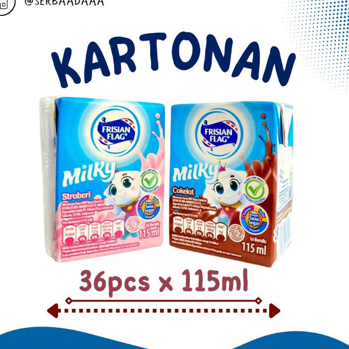 

XG34448 Frisian Flag Milky UHT 115 36 Pcs Kartonan