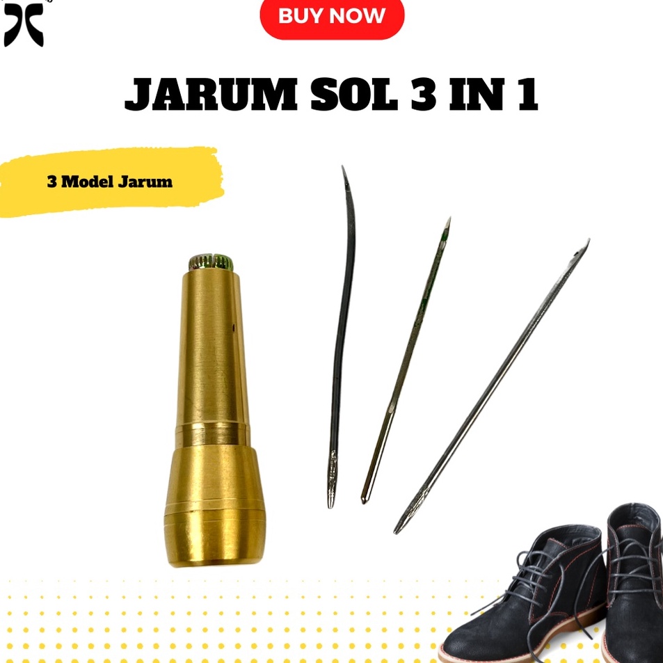 Ready Jarum Sol Sepatu 3 in 1 Alat Jahit Sepatu  Alat Sol Sepatu Benang Sol Sepatu