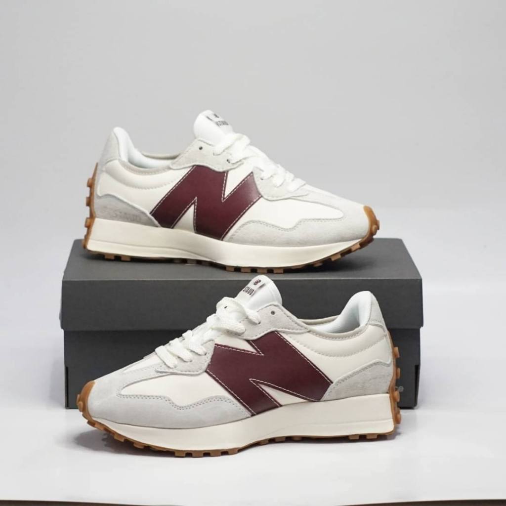 Sepatu Sneaker NB 327 Staud Burgundy