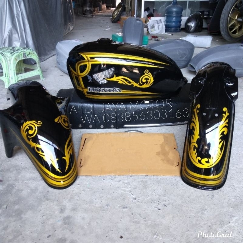 tangki cb body set cb motif batik Air brush terbaru