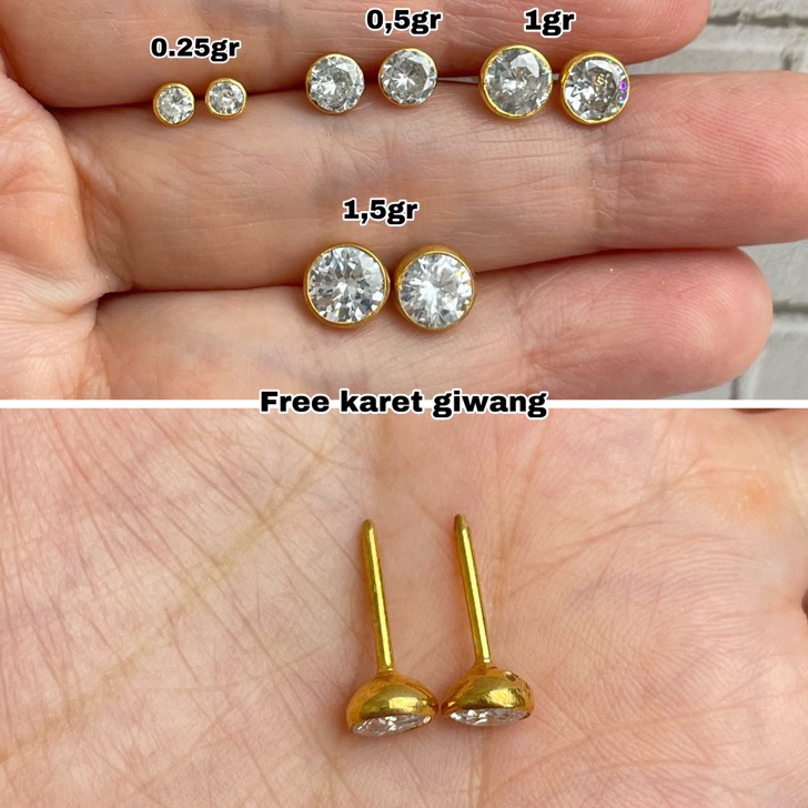 Murah GIWANG MATA BURUNG PERAK ASLI LAPIS EMAS 24K S925 CC26