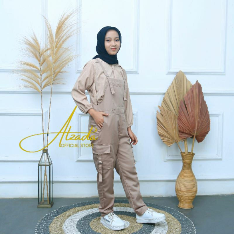 Floww Overall Jumpsuit Cargo/Baju Kodok Wanita Dewasa