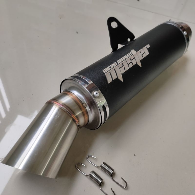 KNALPOT RACING MASTER SAMLONG BLACK COATING SILINCER SAJA. KNALPOT RACING MASTER