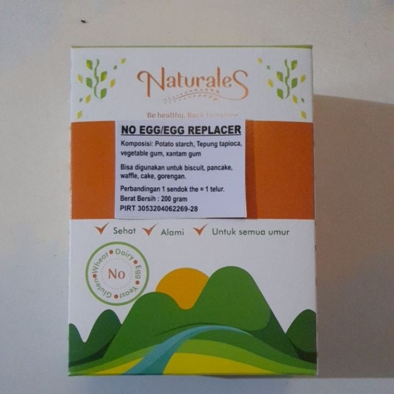 

Tepung NO EGG | Egg Replacer | Tepung Pengganti Telur | Gluten Free | Naturales | 200 gr