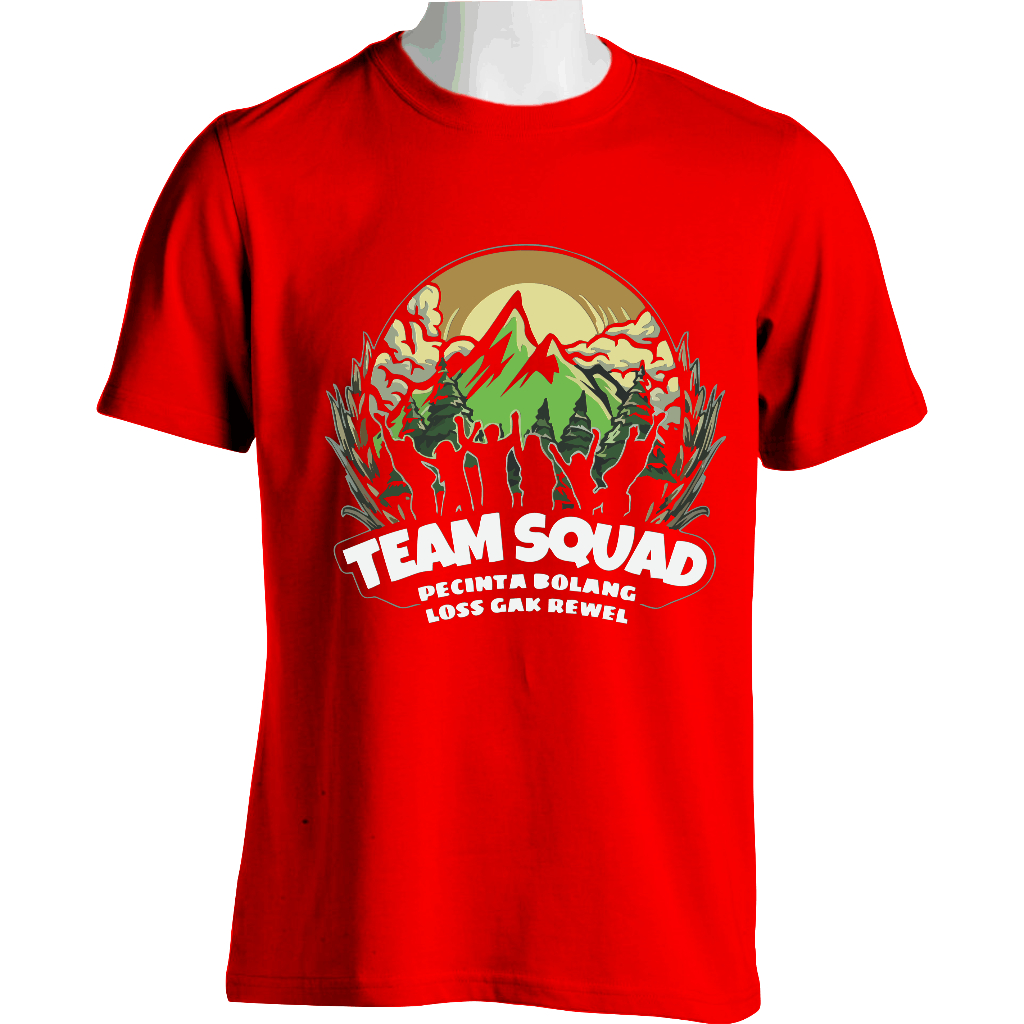 Kaos Pendaki Gunung/kaos Pendaki " SQUAD "/Kaos Pendaki Indonesia/Pendaki Indonesia
