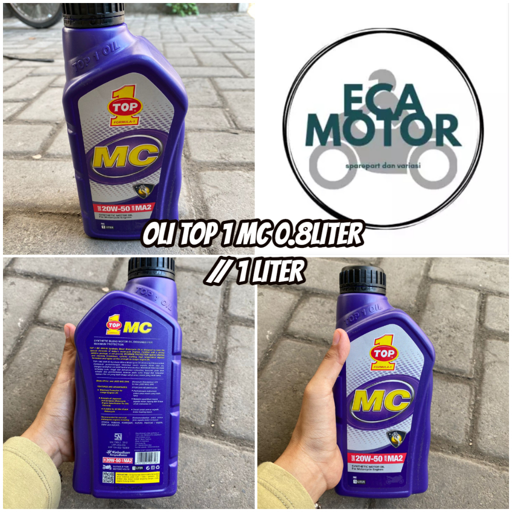 OLI TOP 1 MC 20W-50 OLI SINTETIS ISI 1 LITER || OLI MOTOR TOP 1 MC 1 LITER