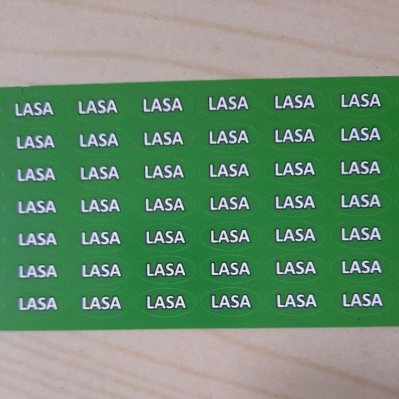 

Stiker Label Lasa Hijau Oval