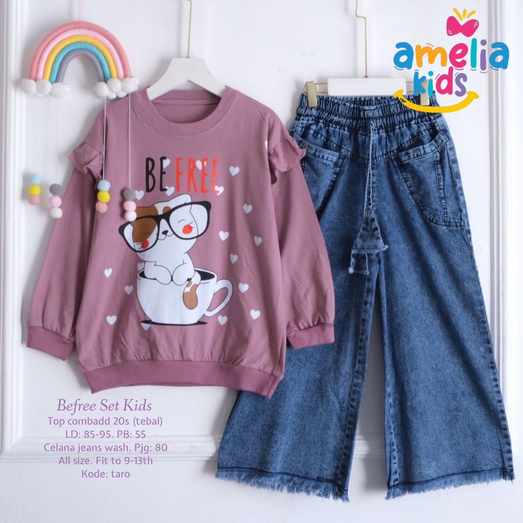 SETELAN BAJU ANAK MOTIF BUNGA // SAPIRE SET KIDS BY AMELIA // ONESET ANAK PEREMPUAN USIA 6-12 TAHUN 