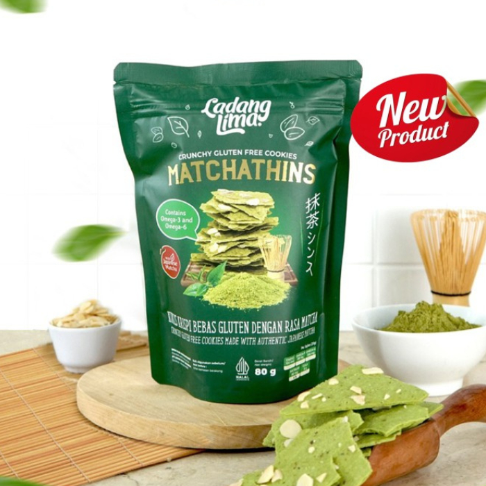 

Ladang Lima MATCHATHINS Cookies Gluten Free 80 Gram - Tam Snack