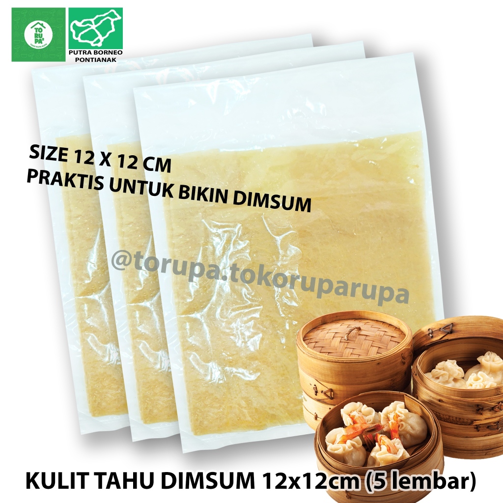 

Kulit Tahu Lembaran Untuk Dimsum 12x12cm / Humok Bungkus Hekeng Gohiong Ngohiong