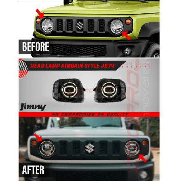 Headlamp Suzuki Jimny JB74 LED Aimgain Style Headlamp Jimny 2019 LED