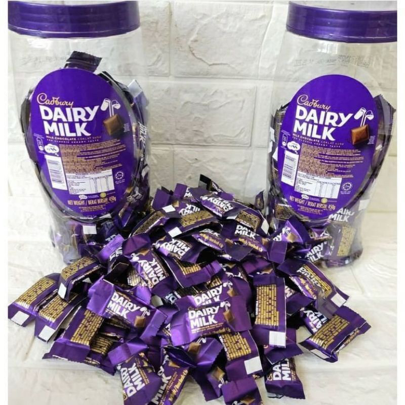 

coklat cadbury dairy milk toples isi 90pcs ASLI MALAYSIA