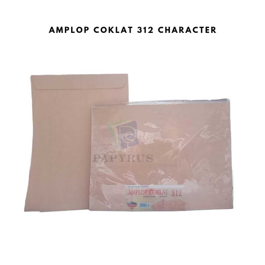 

AMPLOP COKLAT / AMPLOP LAMARAN KERJA / AMPLOP DOKUMEN / AMPLOP SAMSON 312 TANPA TALI CHARACTER