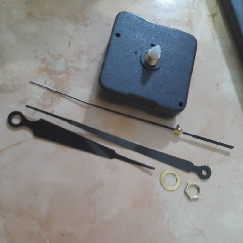 Mesin jam dinding detak gratis jarum jam dan ring pengunci