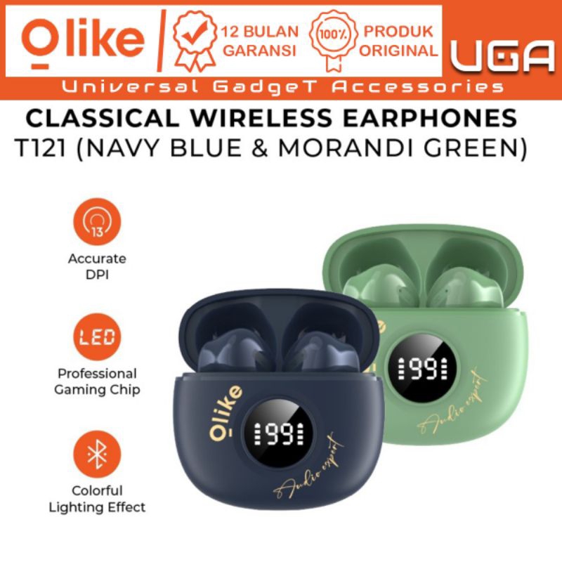 Headset OLIKE T121 TWS Earphone Classical Wireless Earphone LED Display Gaming Original