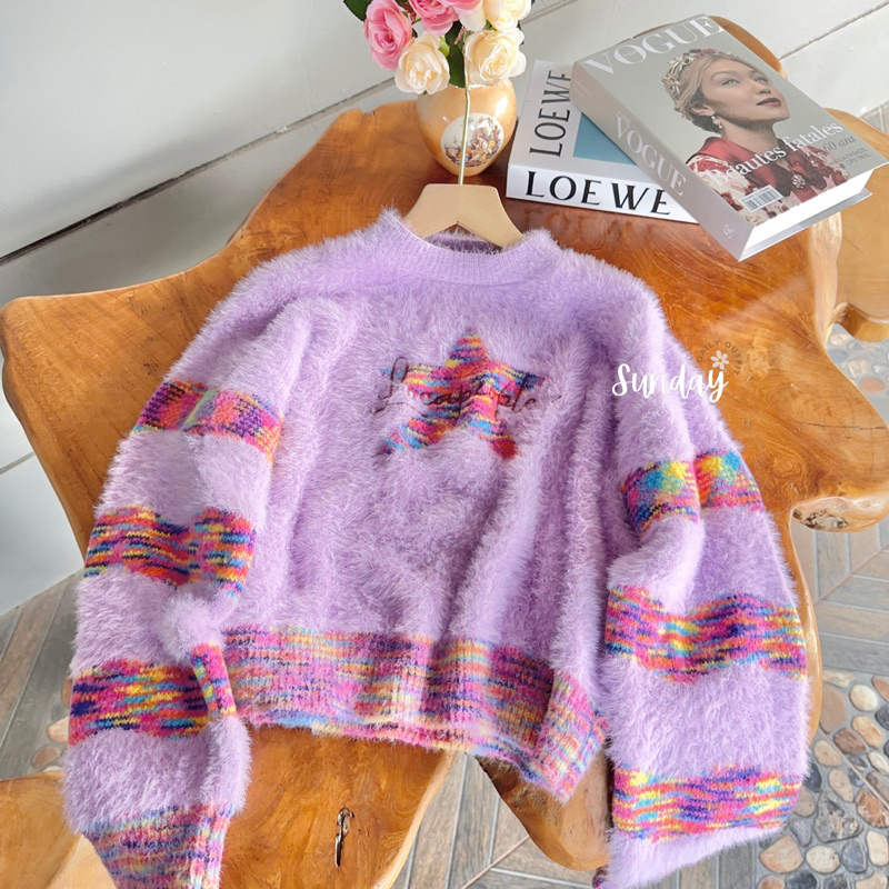 [ sundaydaily ] BELLONA SWEATER BULU | atasan wanita lengan panjang bulu halus