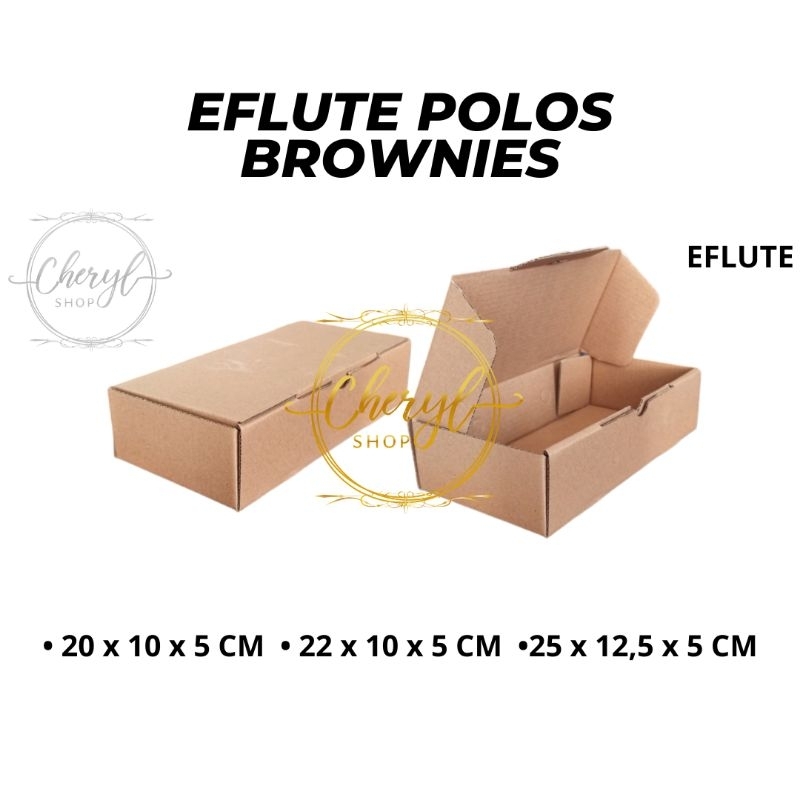 

(5 PCS) DOS / DUS KUE BROWNIES EFLUTE POLOS TINGGI 5 CM UK 20 CM, 22 CM, 25 CM / Karton Box Kotak Hampers Eflute Polos