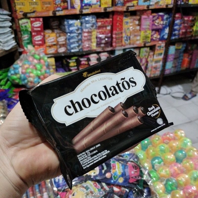 

CHOCOLATOS WAFER ROLL COKELAT 1 PICS@27gram