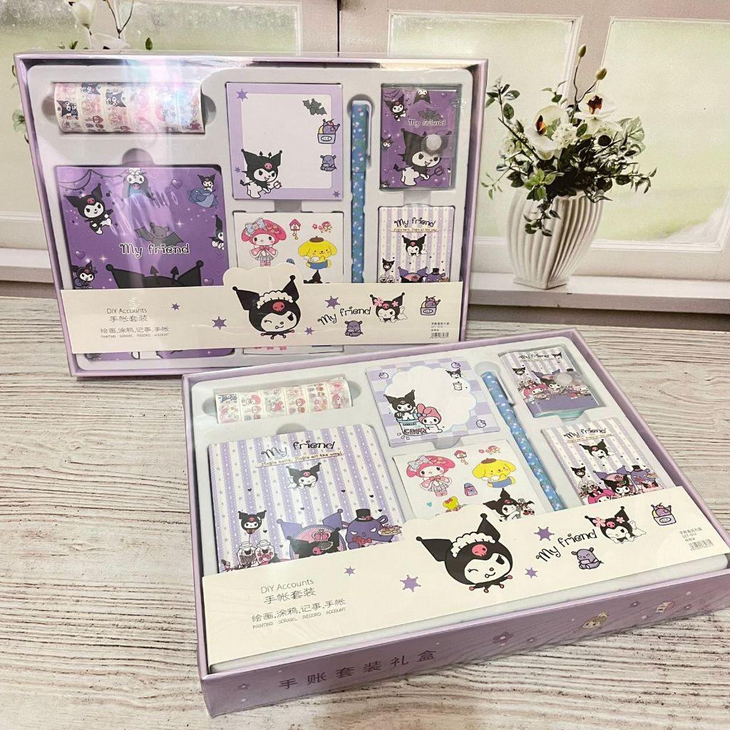 

PAKET JURNAL 7 IN 1 KUROMI SANRIO FAVORIT LENGKAP SUPER CUTE TERMURAH PAKET PERLENGKAPAN ALAT TULIS ANAK MODEL IMUT LUCU KUALITAS TERBAIK STATIONARY FANCY READY GROSIR DAN COD