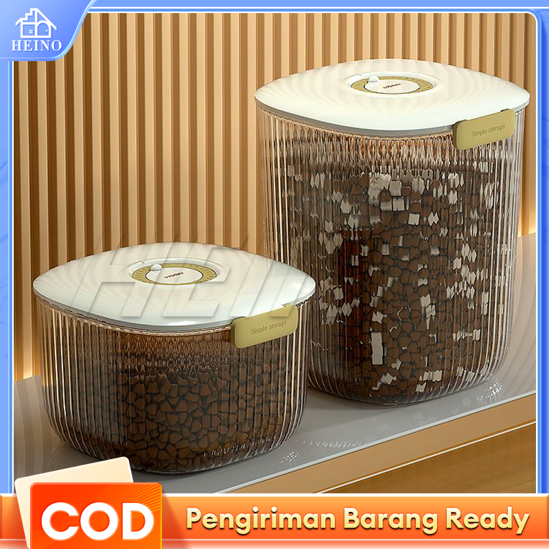 HEINO 5kg/10kg Pet Food Storage /Tempat Penyimpanan Makanan Kucing/Toples Makanan Kucing/ Tempat Pen