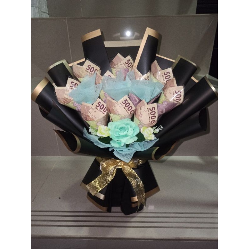 bouquet uang pecahan 5000an 10 lembar