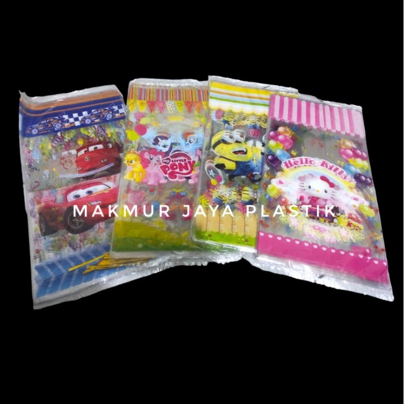 

plastik opp ulang tahun motif karakter kartun isi 20