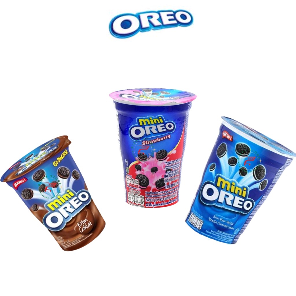 

Oreo Mini cup hiasan kue tart puding kemasan cup 61,3 gr