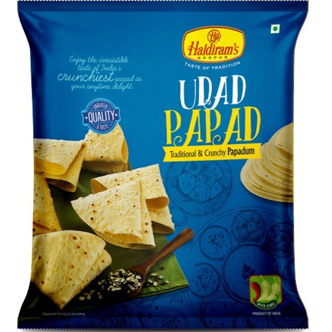 

UDAD PAPAD HALDIRAM'S 200G / Namkeen / Indian Snack / Kerupuk India