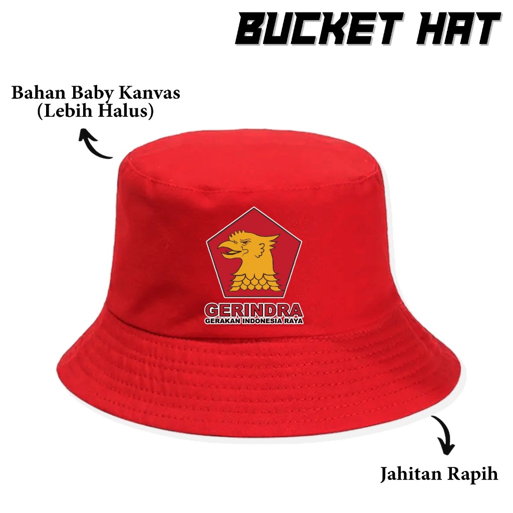 Topi Bucket Partai Gerakan Indonesia Raya