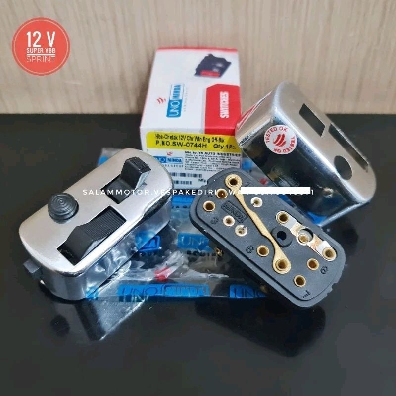 saklar lampu vespa 12v holder lampu 12v vespa super vbb sprint