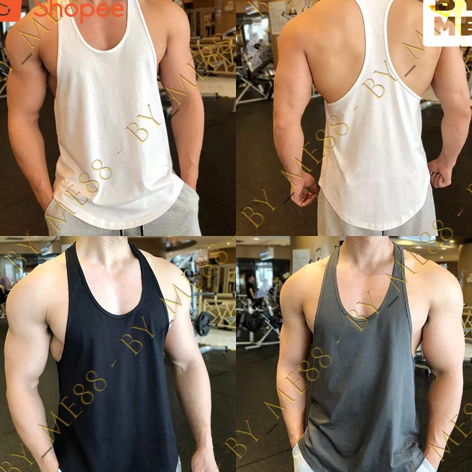 Stok Baru KAOS SINGLET PRIA TALI KECIL SPORT UNTUK GYM