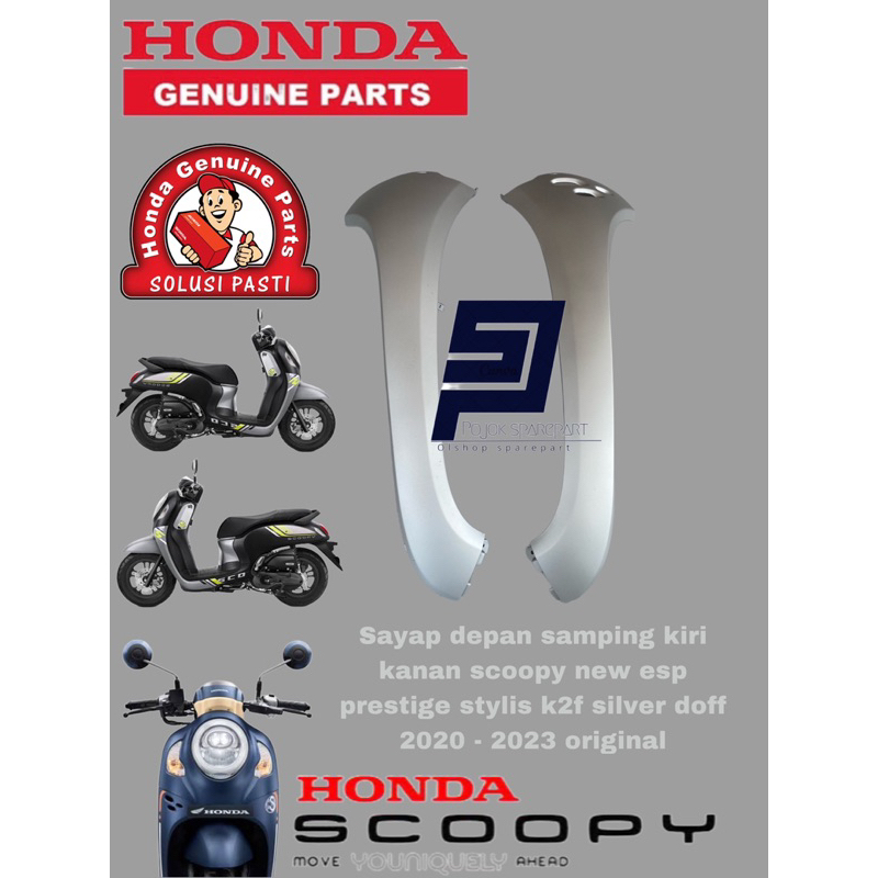 Sayap Kap depan cover body depan scoopy K2F 2021 2022 2023 Silver doff original