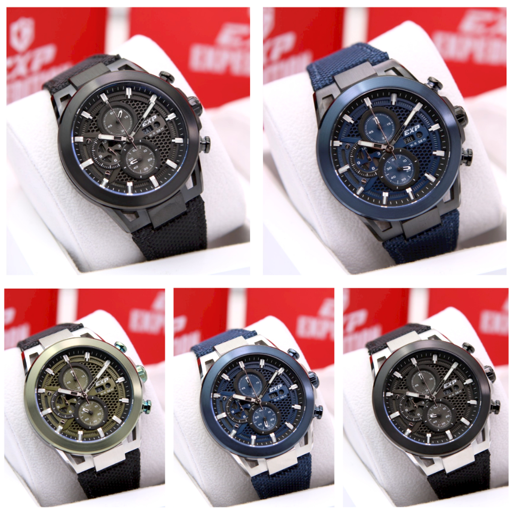 JAM TANGAN PRIA EXPEDITION EXP 6852 / E6852 ORIGINAL - TALI KULIT & KANVAS