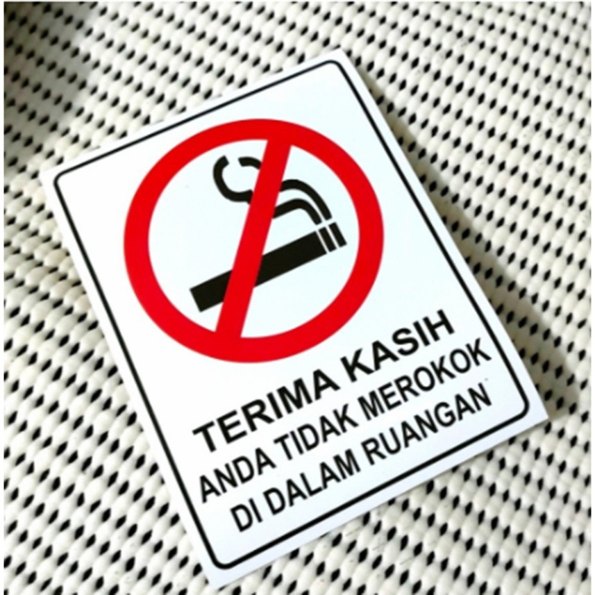 

STIKER DILARANG MEROKOK / STICKER SIGN LABEL PERINGATAN RAMBU K3