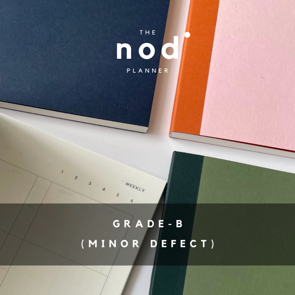 

[Grade-B / Minor Defect] The Nod Planner | One Year Undated Planner | Soft Cover Journal | Minimal Notebook | Agenda Annual Monthly Weekly | Nod Paper Co.